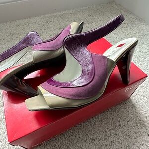 Hogl Lilac/Grey Ankle Strap pumps